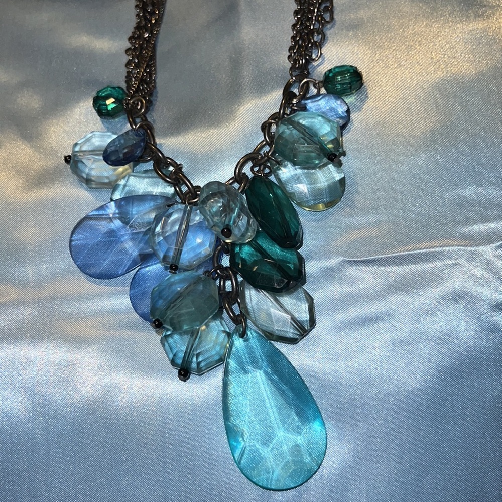 Green & Blue Jeweled Necklace